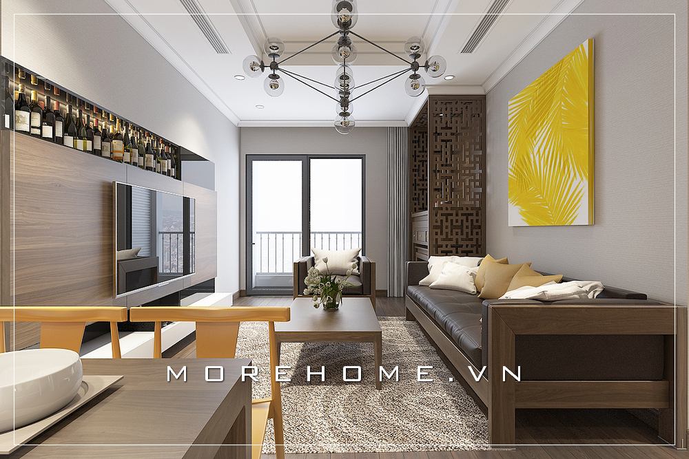 Thiết kế phòng khách chung cư nhỏ tiện nghi và sang trọng